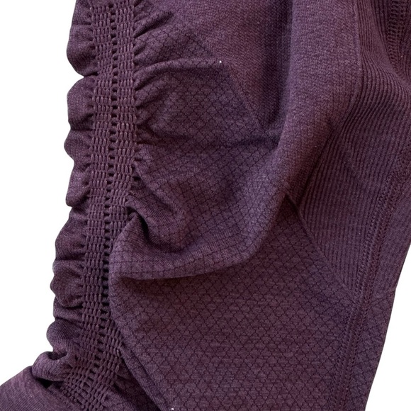 Lululemon In The Flow Crop II Heathered Berry Yum Yum Size l - Picture 7 of 11